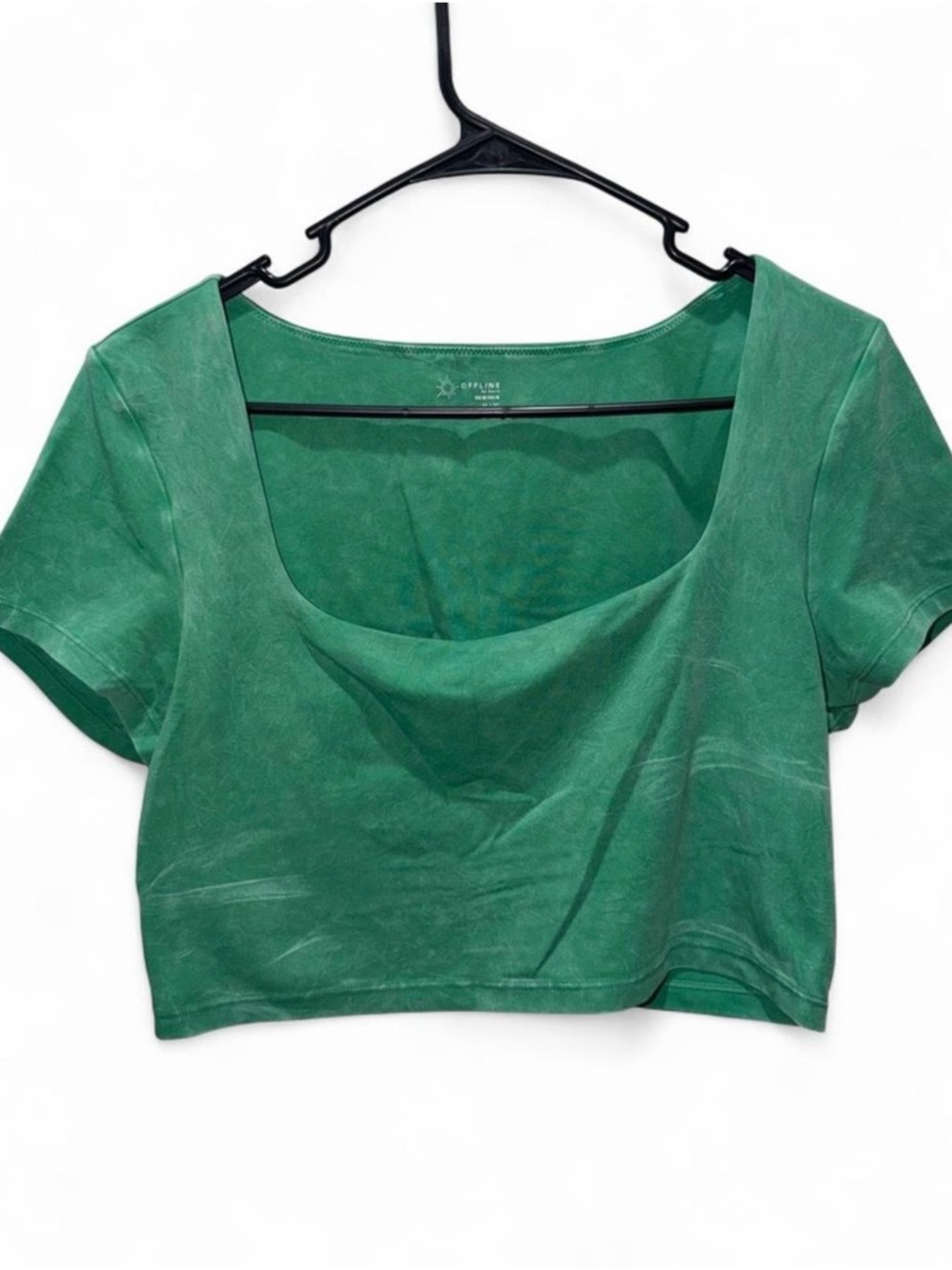 aerie Emerald Scoop Neck Crop Top